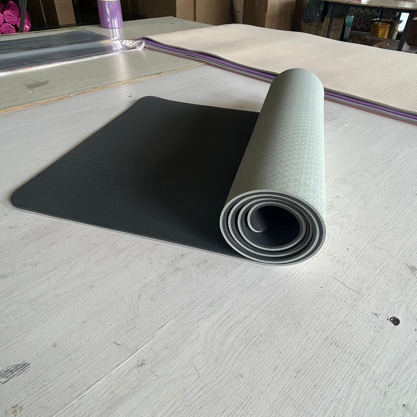 Premium TPE Yoga Mat - 183x61cm Double-Sided Non-Slip Exercise Mat for Yoga, Pilates & Home Workouts