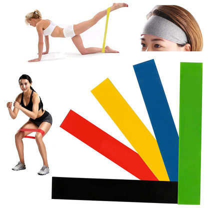 Resistance Bands Set - 5 Level Exercise Bands for Yoga & Strength Trainin