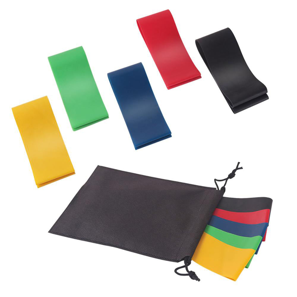 Resistance Bands Set - 5 Level Exercise Bands for Yoga & Strength Trainin